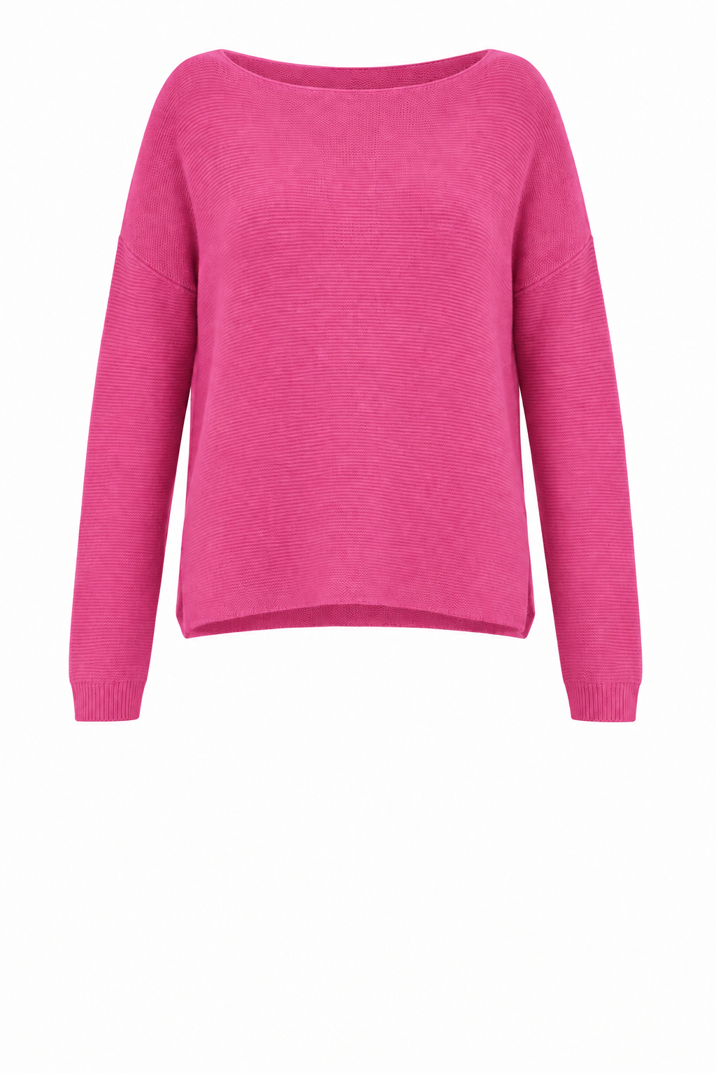 JENNA FINE RIB BOAT NECK KNIT