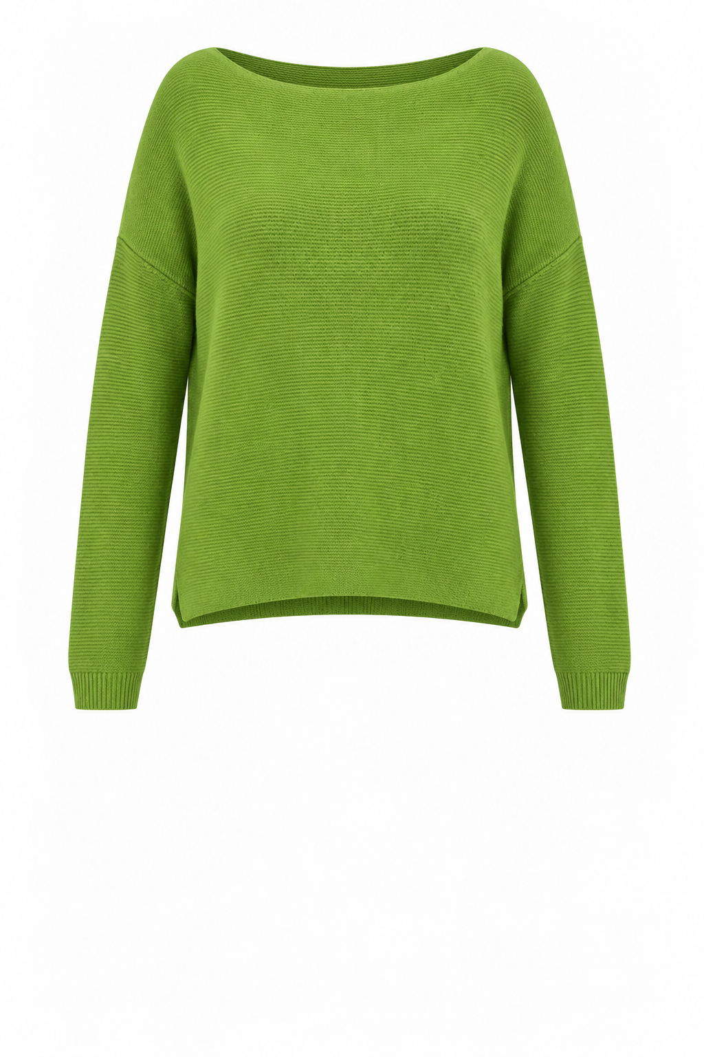 JENNA FINE RIB BOAT NECK KNIT