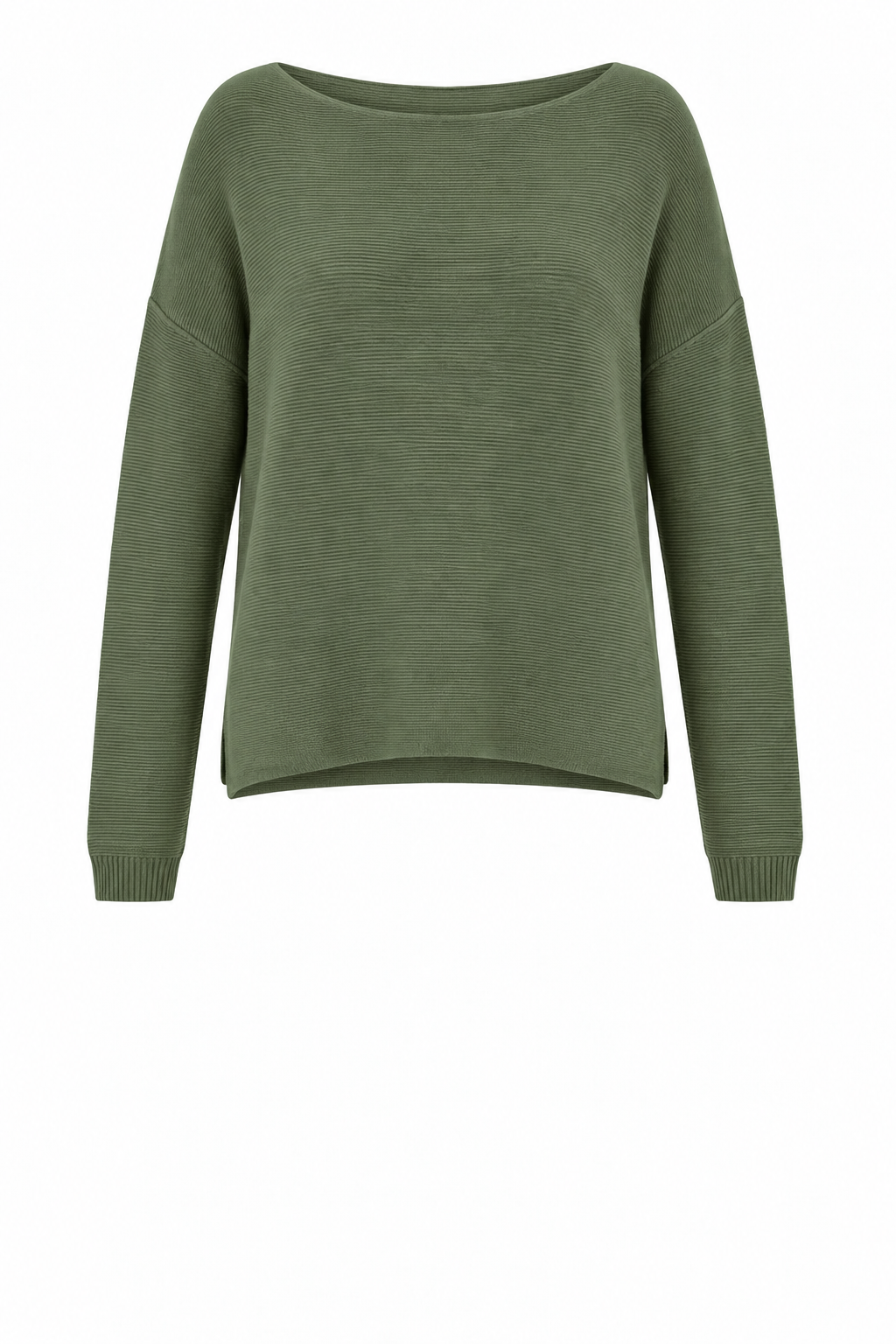JENNA FINE RIB BOAT NECK KNIT