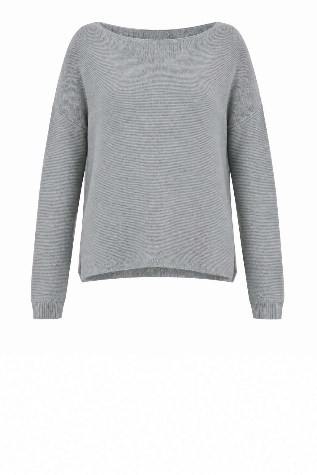 JENNA FINE RIB BOAT NECK KNIT