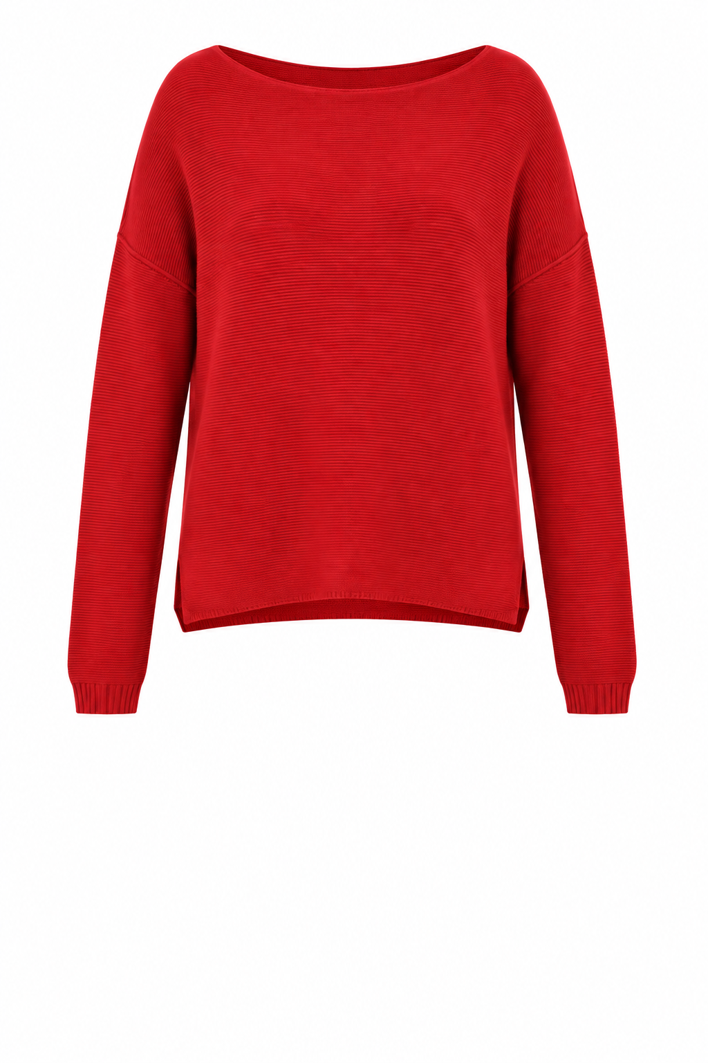 JENNA FINE RIB BOAT NECK KNIT