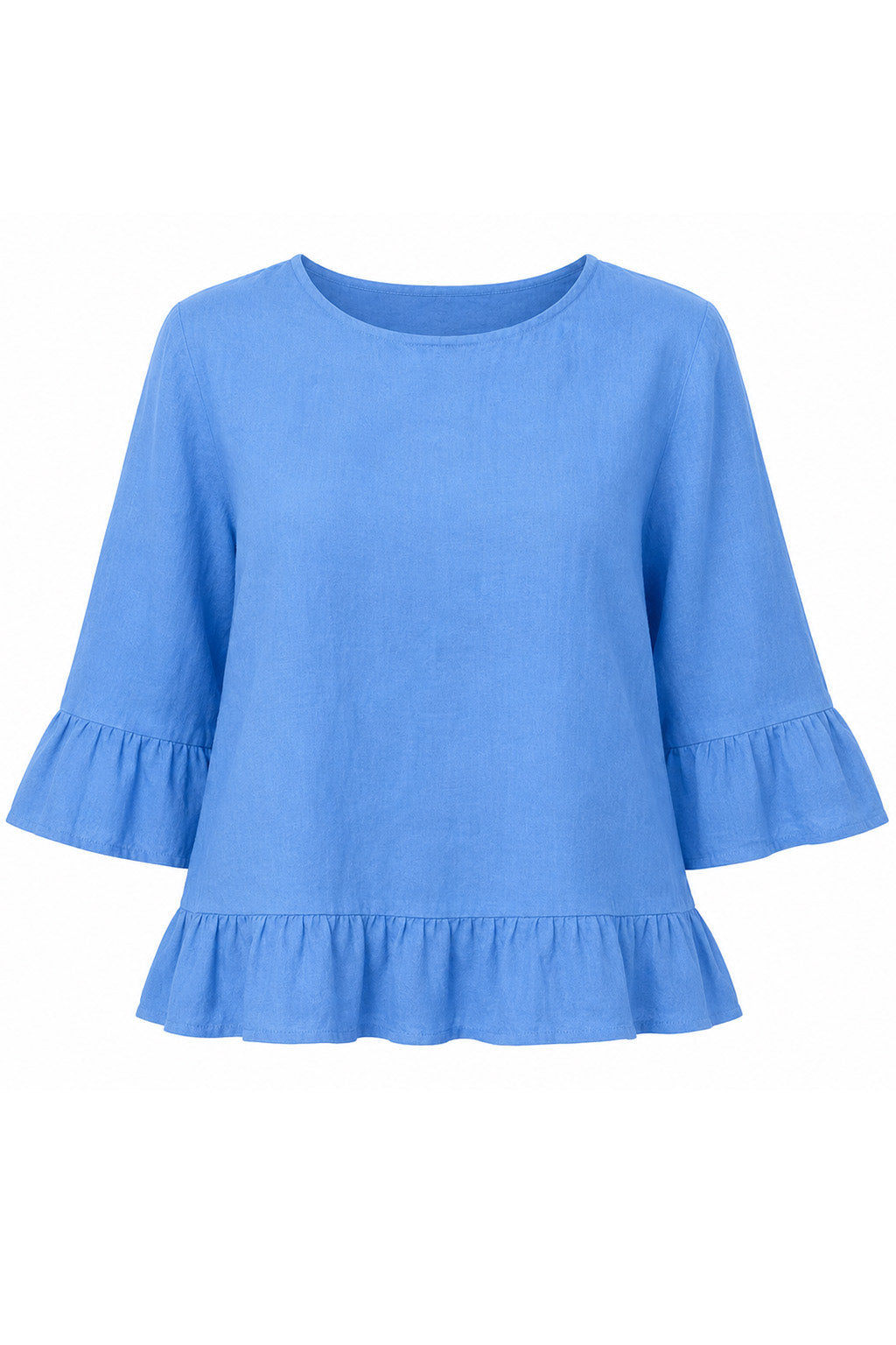 JULIA FRILL LINEN TOP