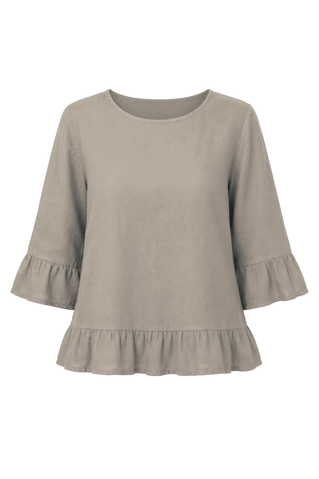 JULIA FRILL LINEN TOP