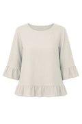 JULIA FRILL LINEN TOP