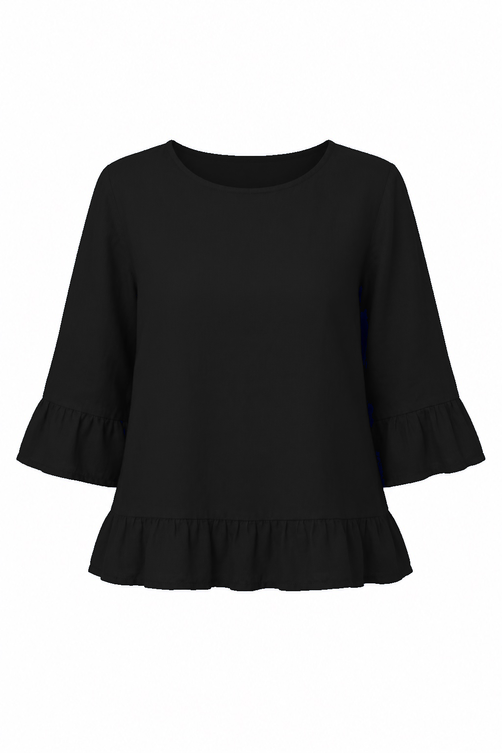 JULIA FRILL LINEN TOP