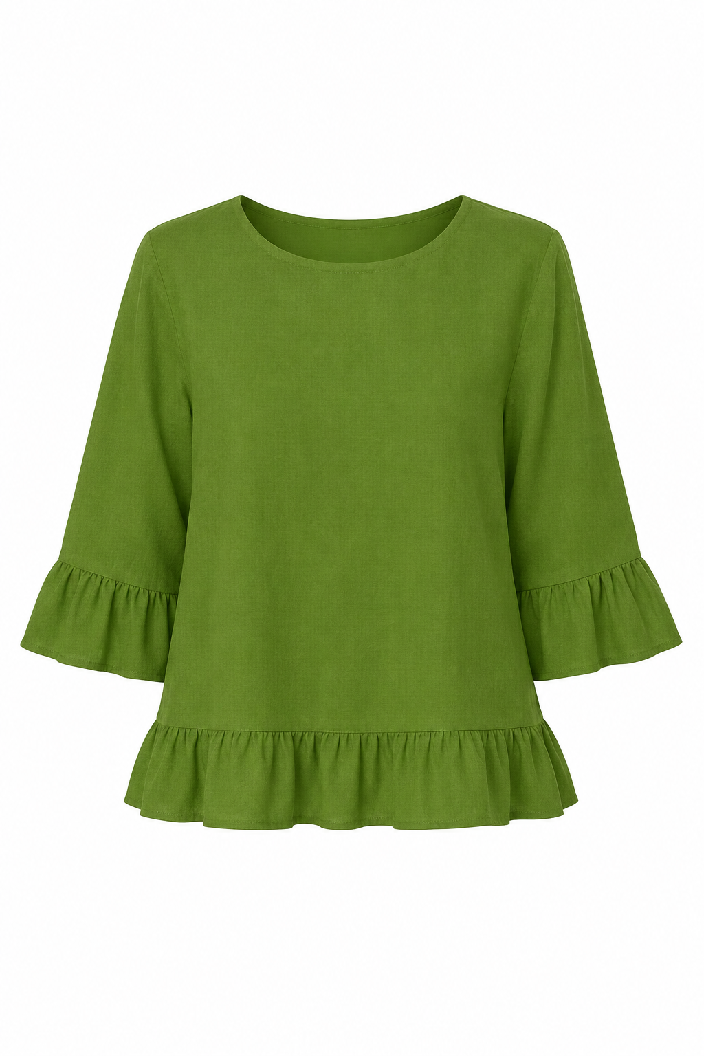 JULIA FRILL LINEN TOP