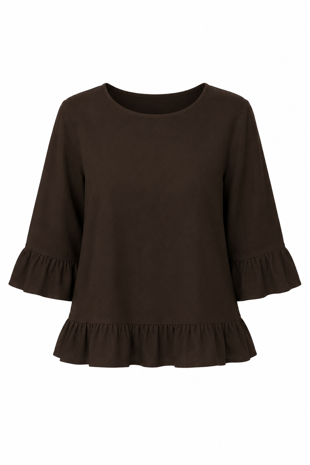 JULIA FRILL LINEN TOP