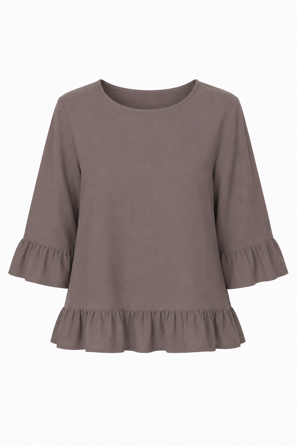 JULIA FRILL LINEN TOP