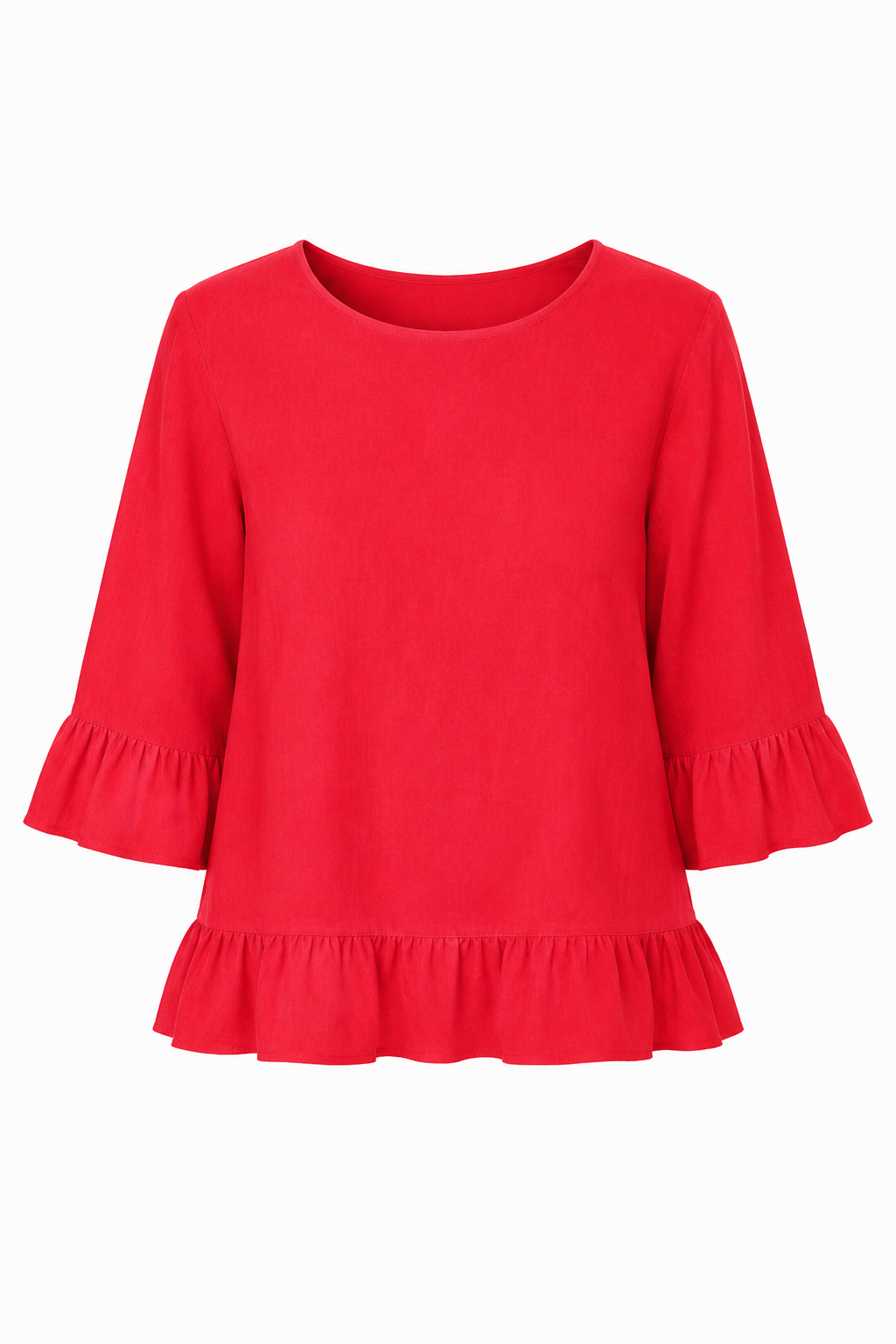 JULIA FRILL LINEN TOP