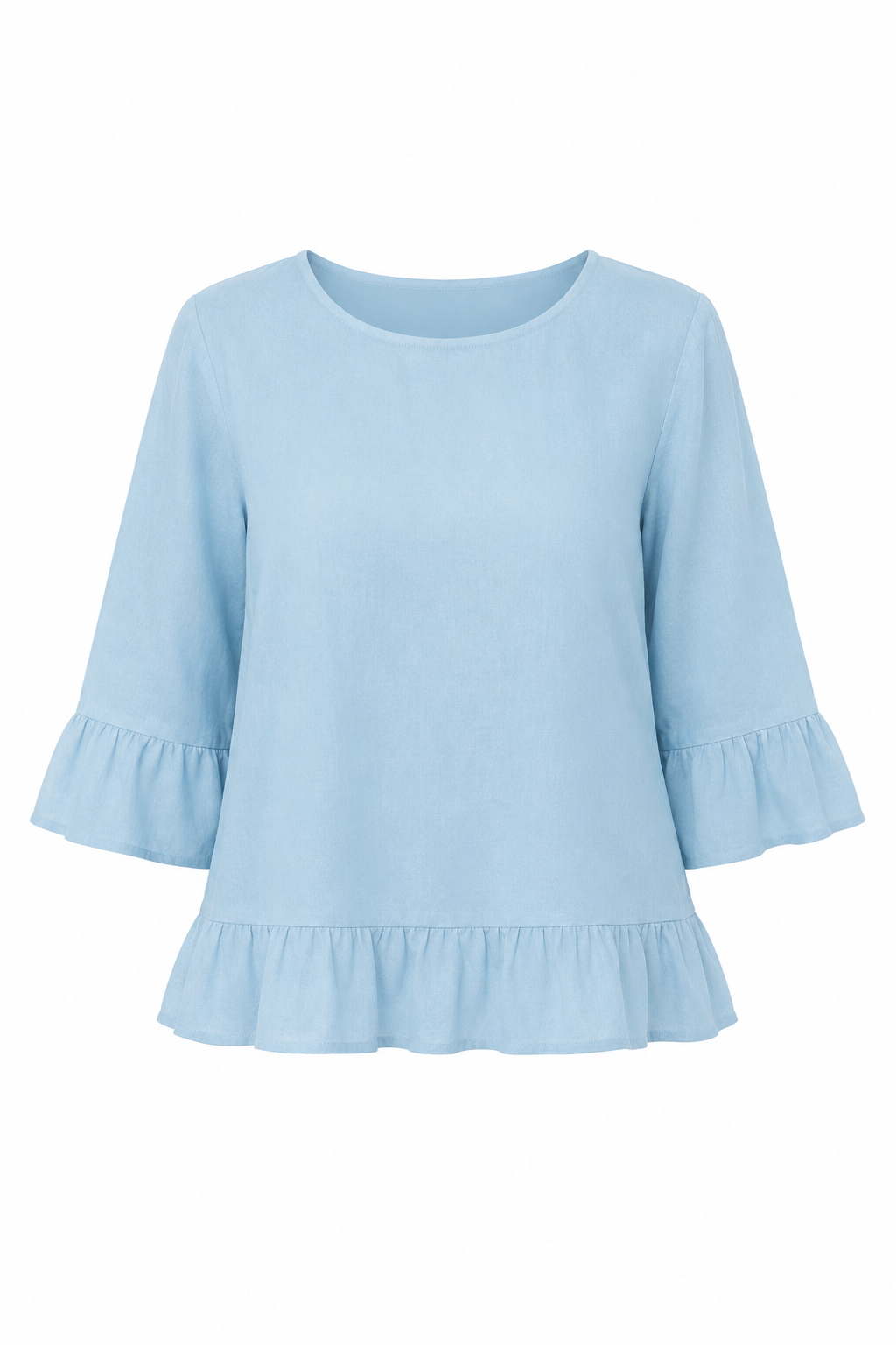 JULIA FRILL LINEN TOP