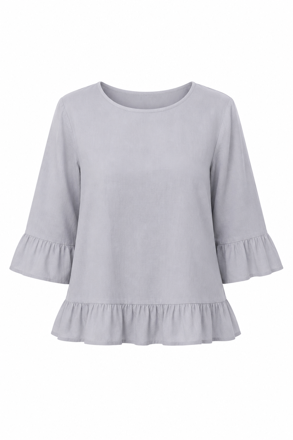 JULIA FRILL LINEN TOP