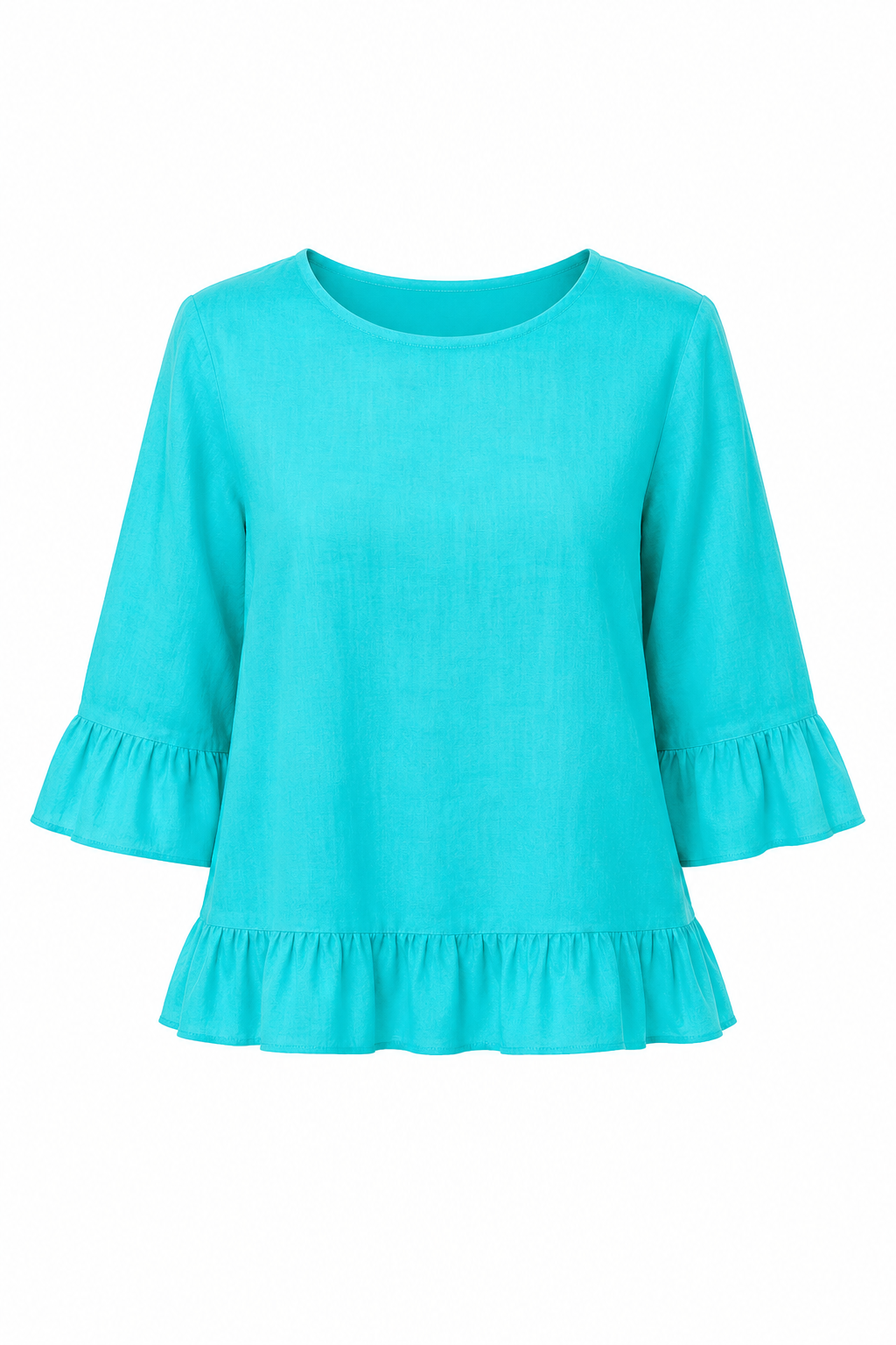 JULIA FRILL LINEN TOP