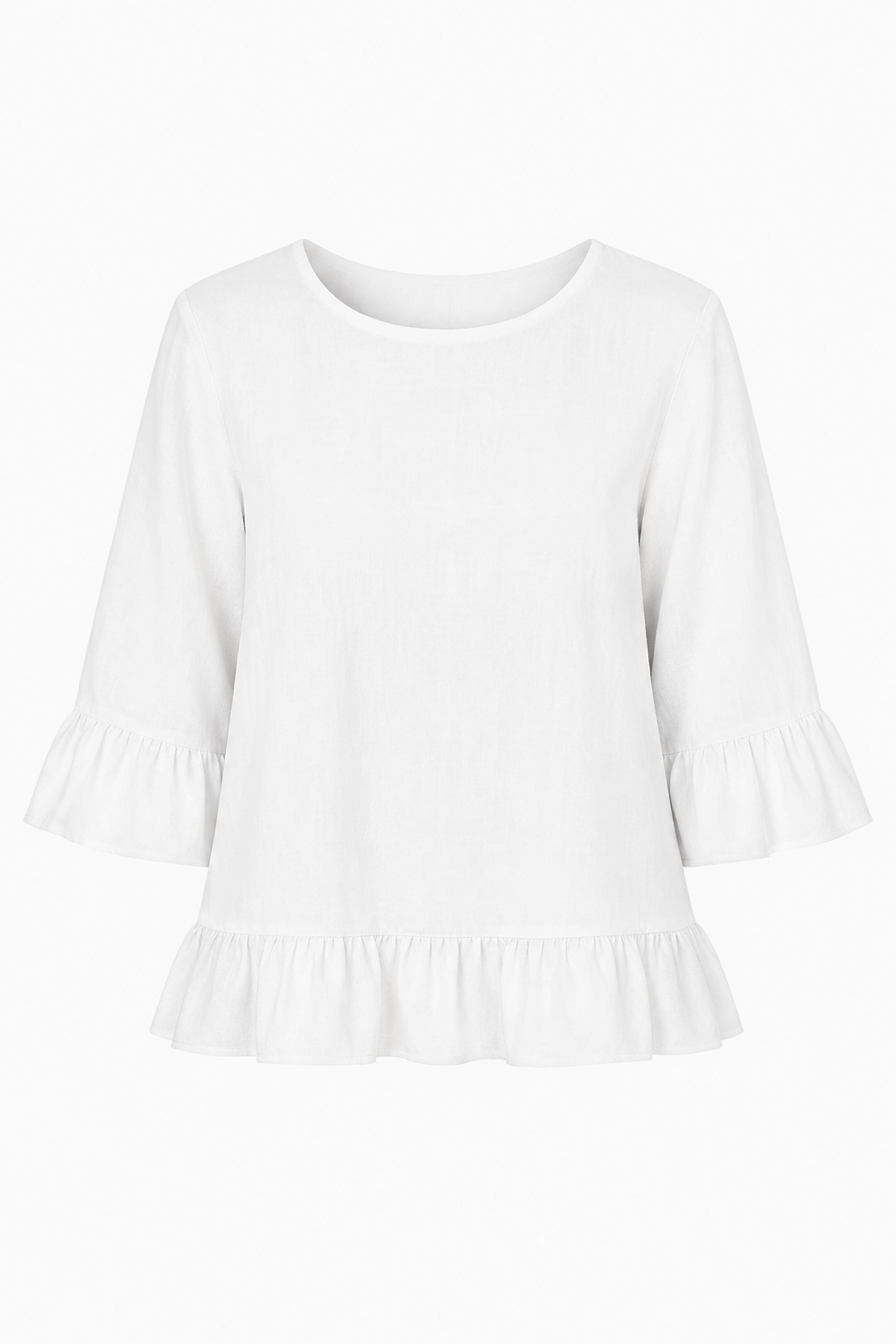 JULIA FRILL LINEN TOP