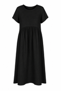 LEXIA LONG ROUND NECK LINEN DRESS