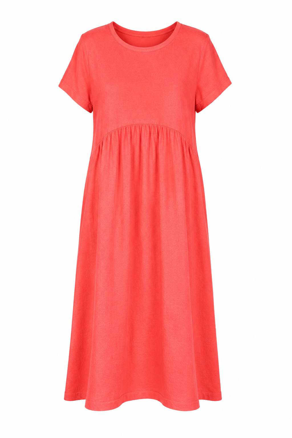 LEXIA LONG ROUND NECK LINEN DRESS