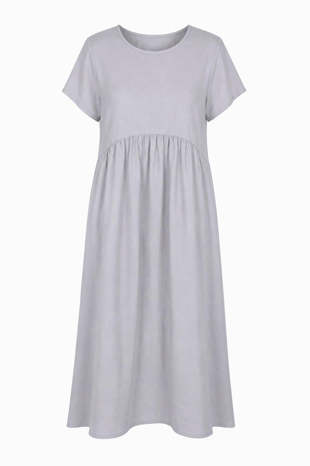 LEXIA LONG ROUND NECK LINEN DRESS