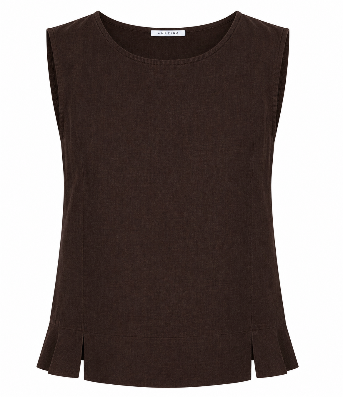 LUCIE LINEN SLEEVELESS TOP