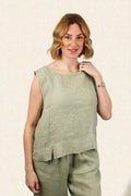 LUCIE LINEN SLEEVELESS TOP