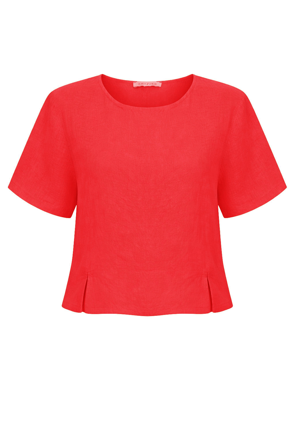 LUCIE SHORT SLEEVED LINEN TOP