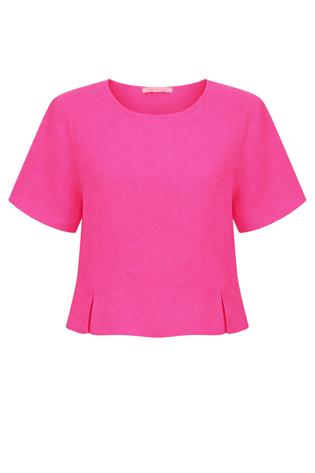 LUCIE SHORT SLEEVED LINEN TOP