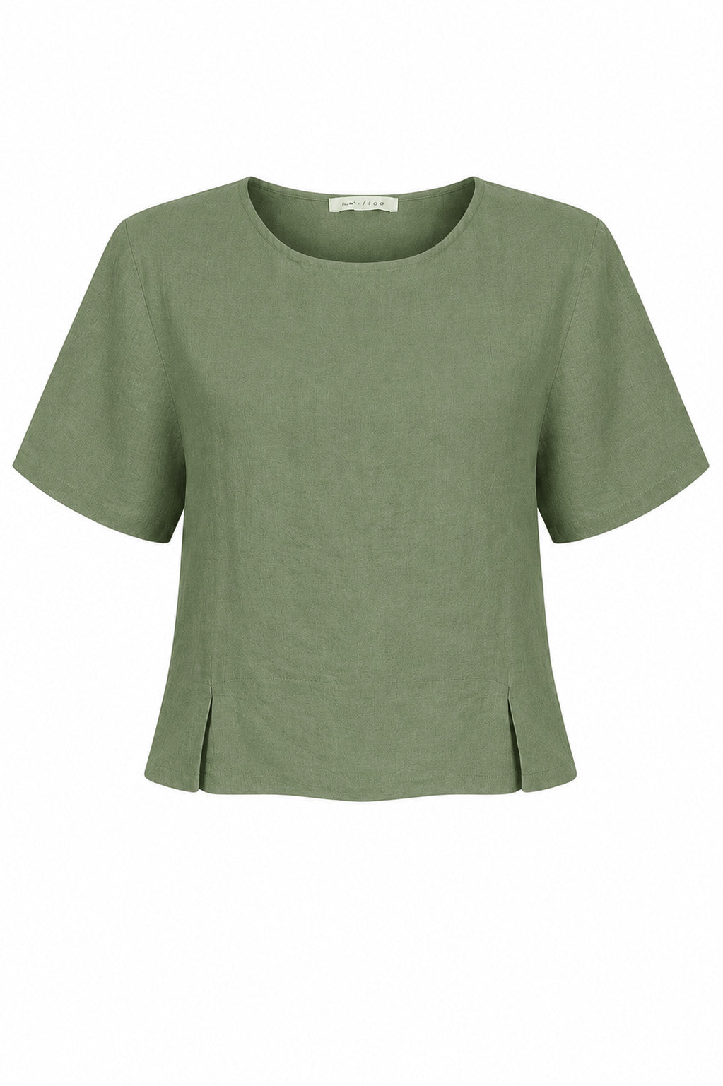 LUCIE SHORT SLEEVED LINEN TOP