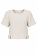 LUCIE SHORT SLEEVED LINEN TOP