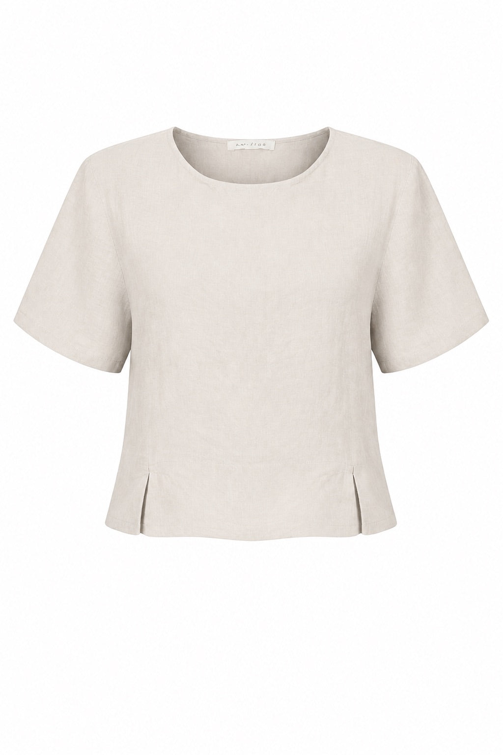 LUCIE SHORT SLEEVED LINEN TOP