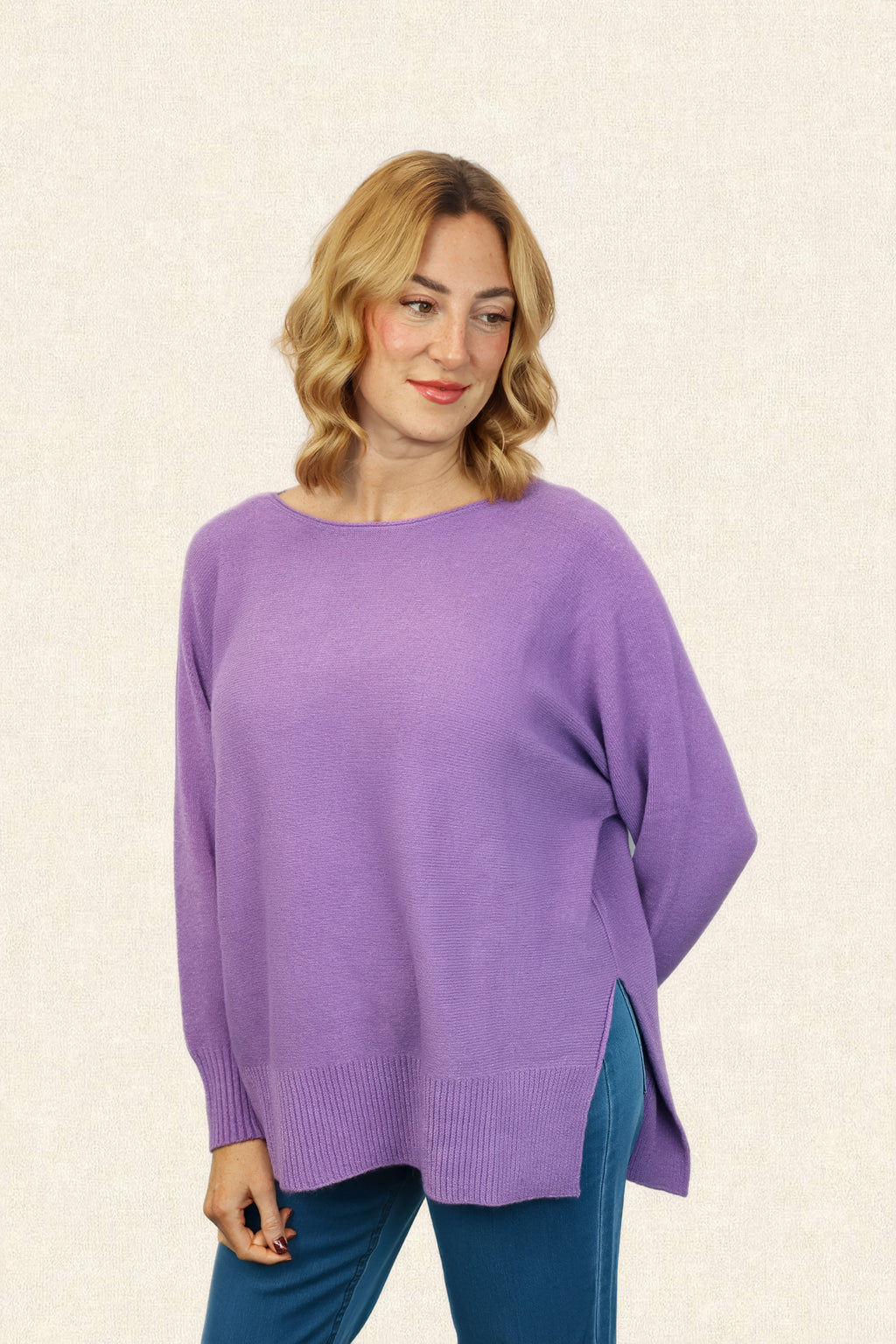 MARLEY ROUND NECK OVERSIZED KNIT JUMPER