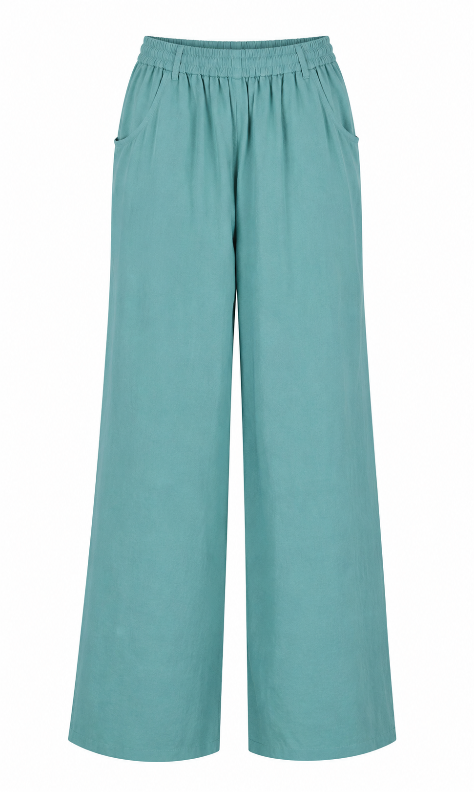 ODIE LONG WIDE LEG LINEN TROUSERS
