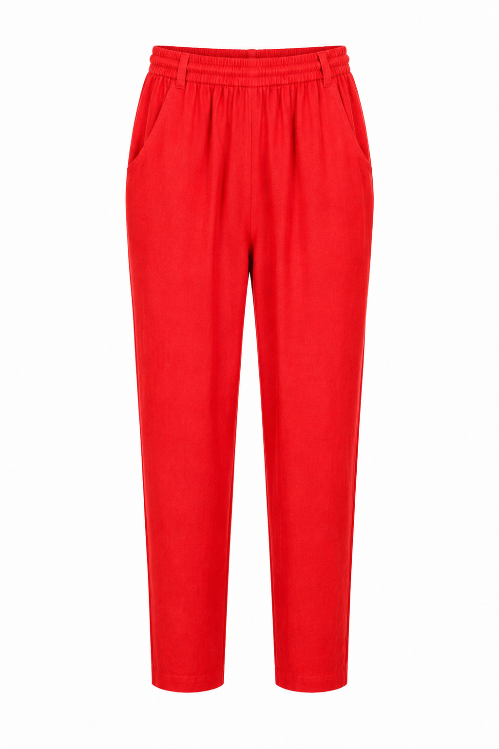 ODIE LINEN CROPPED TAPERED TROUSERS