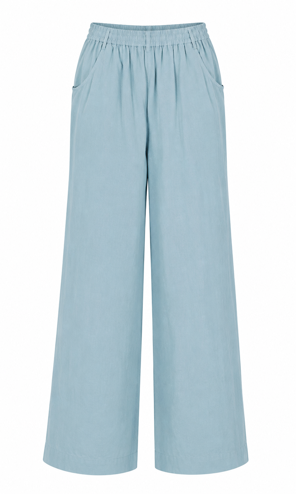 ODIE LONG WIDE LEG LINEN TROUSERS