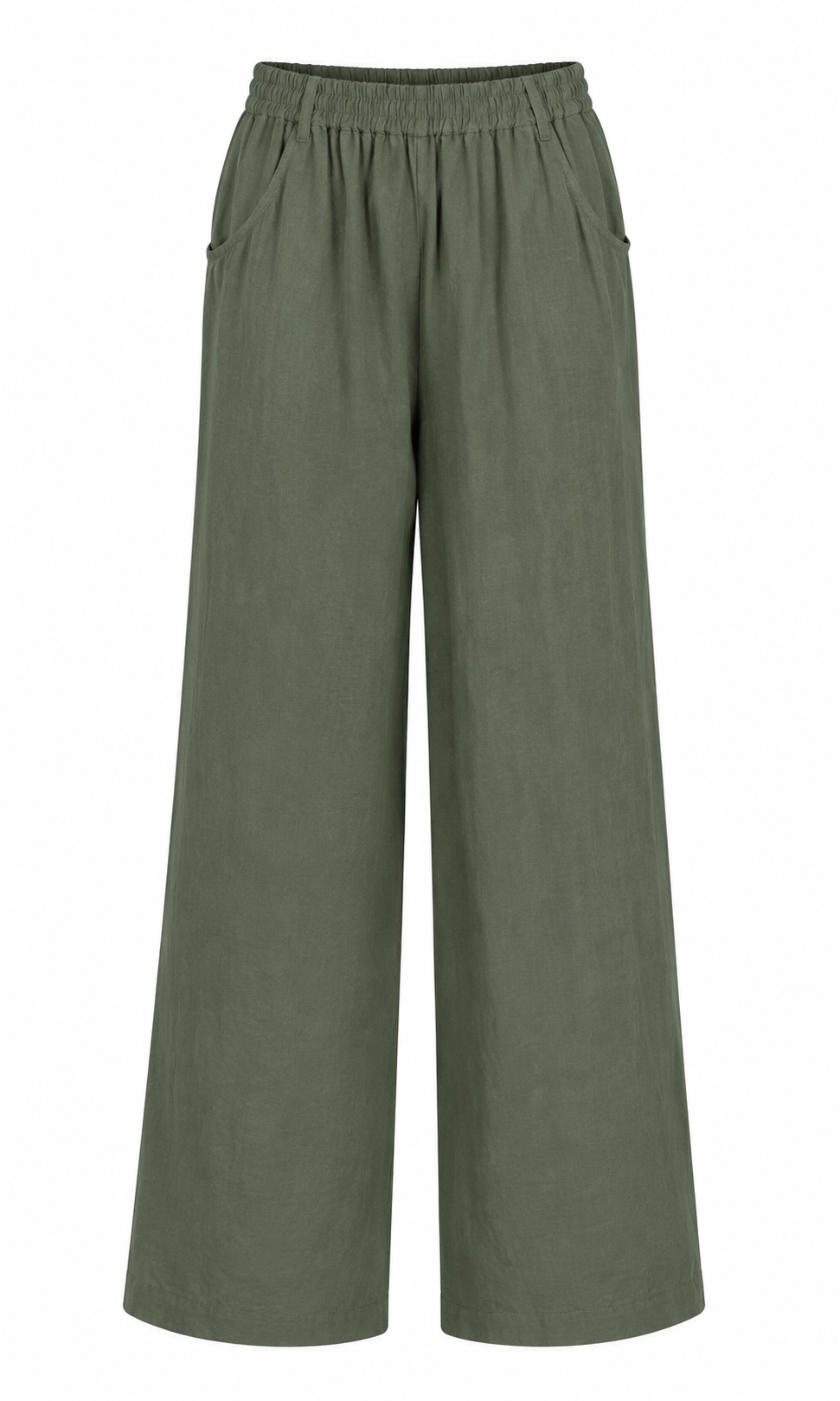 ODIE LONG WIDE LEG LINEN TROUSERS