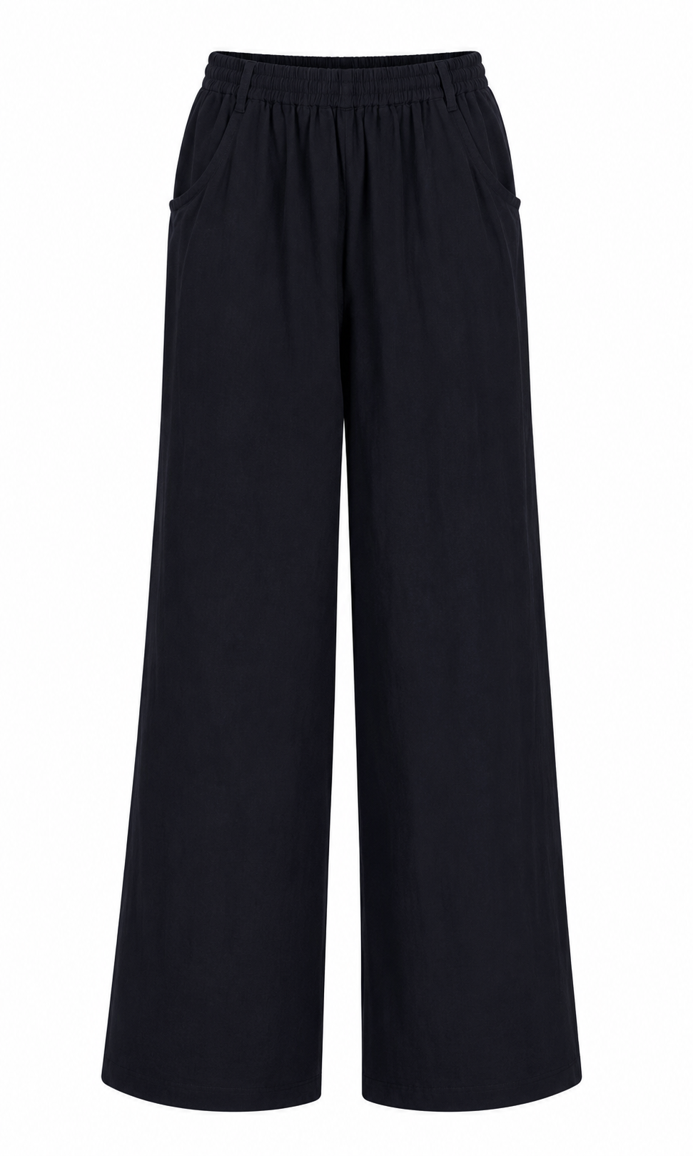 ODIE LONG WIDE LEG LINEN TROUSERS