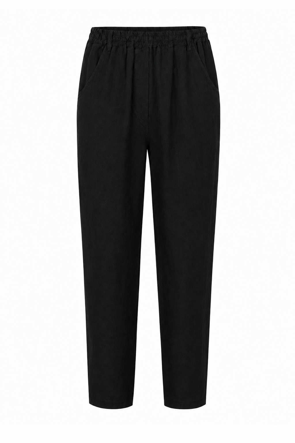 ODIE LINEN CROPPED TAPERED TROUSERS