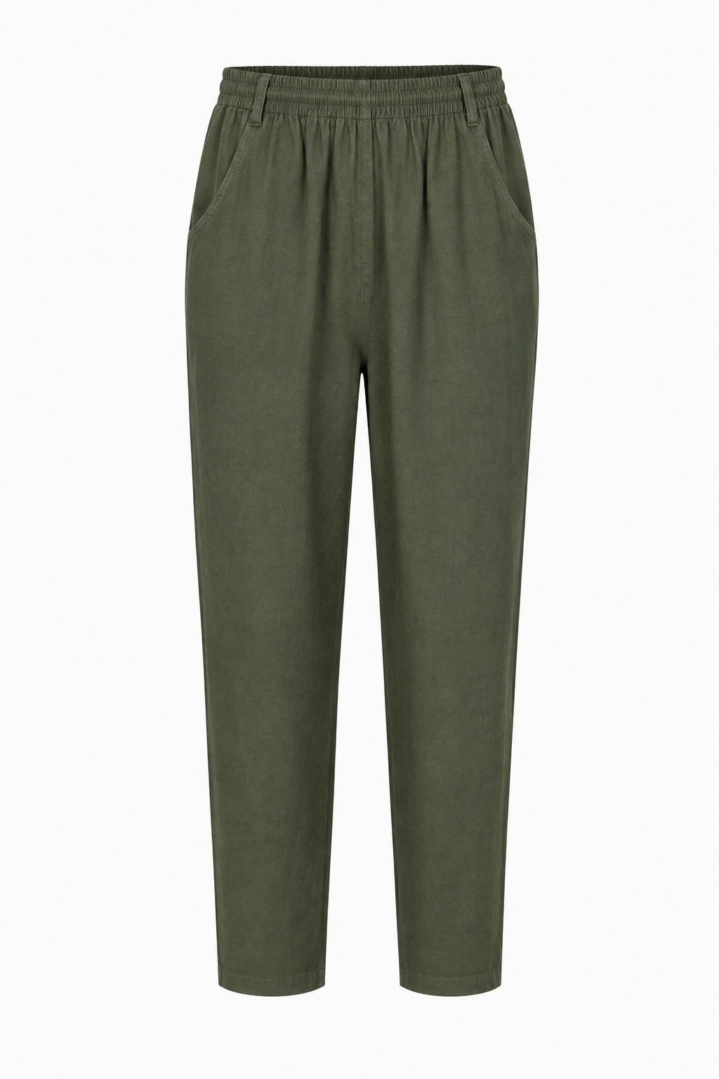 ODIE LINEN CROPPED TAPERED TROUSERS