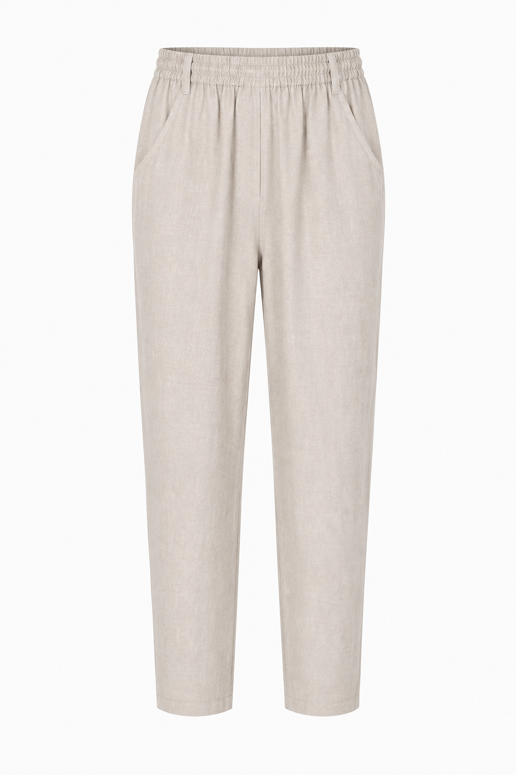 ODIE LINEN CROPPED TAPERED TROUSERS