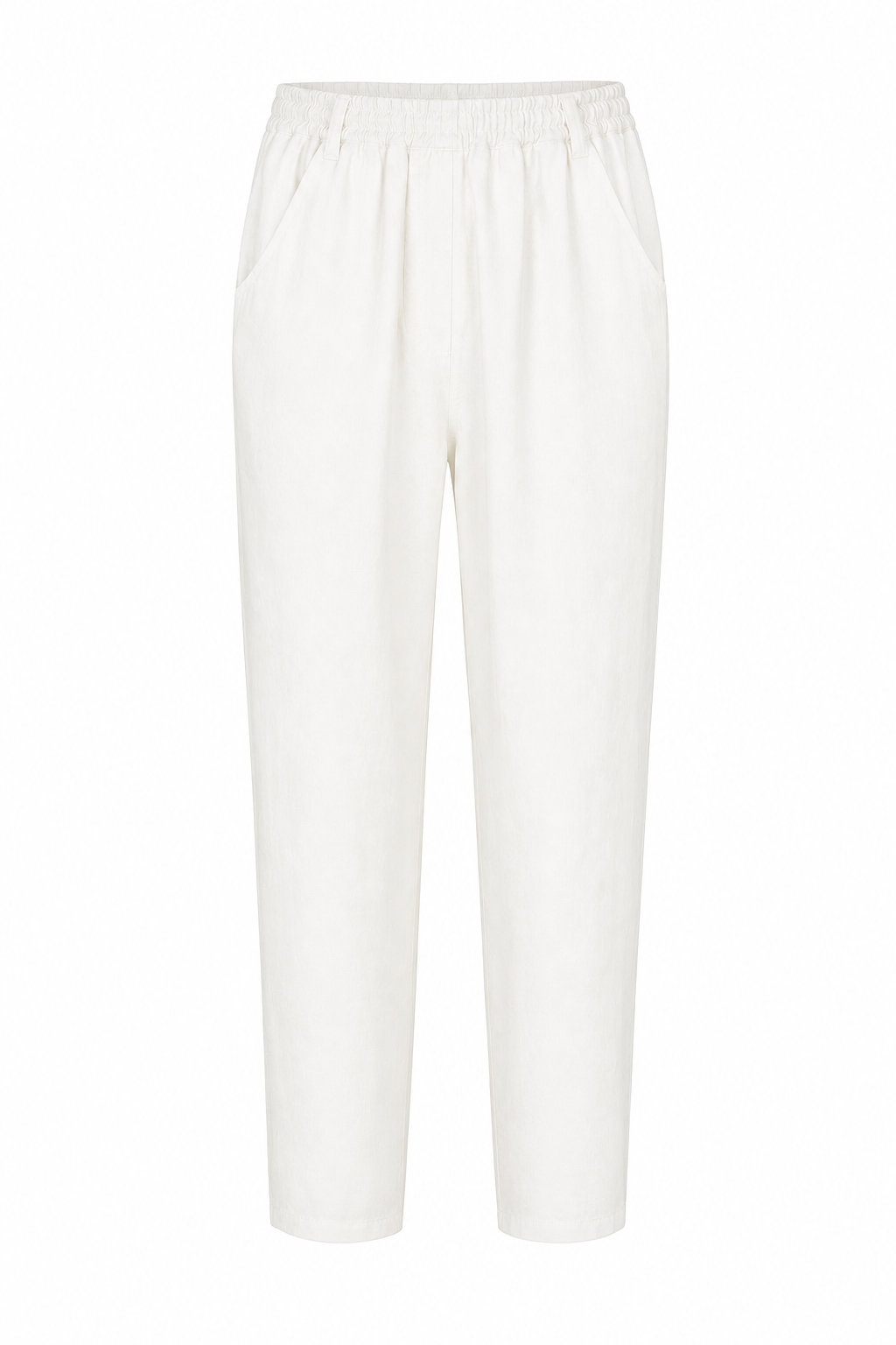 ODIE LINEN CROPPED TAPERED TROUSERS