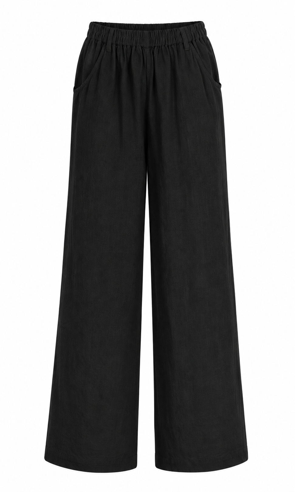 ODIE LONG WIDE LEG LINEN TROUSERS