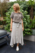 OLIVIA BUTTON DOWN SKIRT