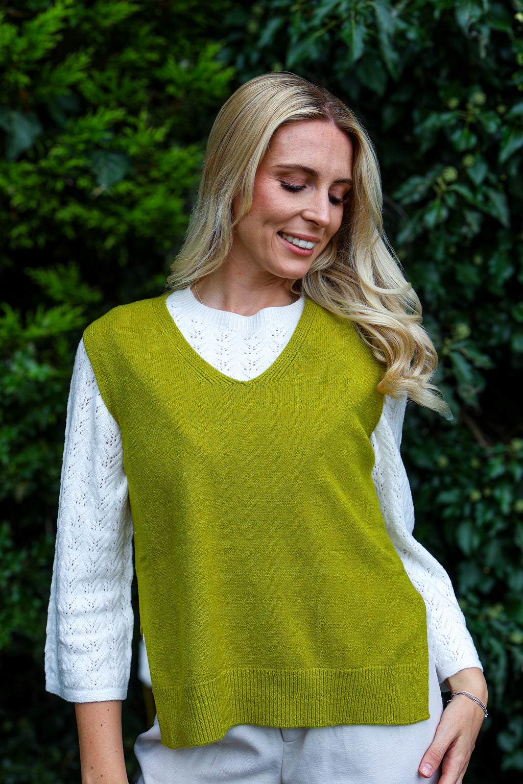 PIXIE V NECK KNITTED VEST