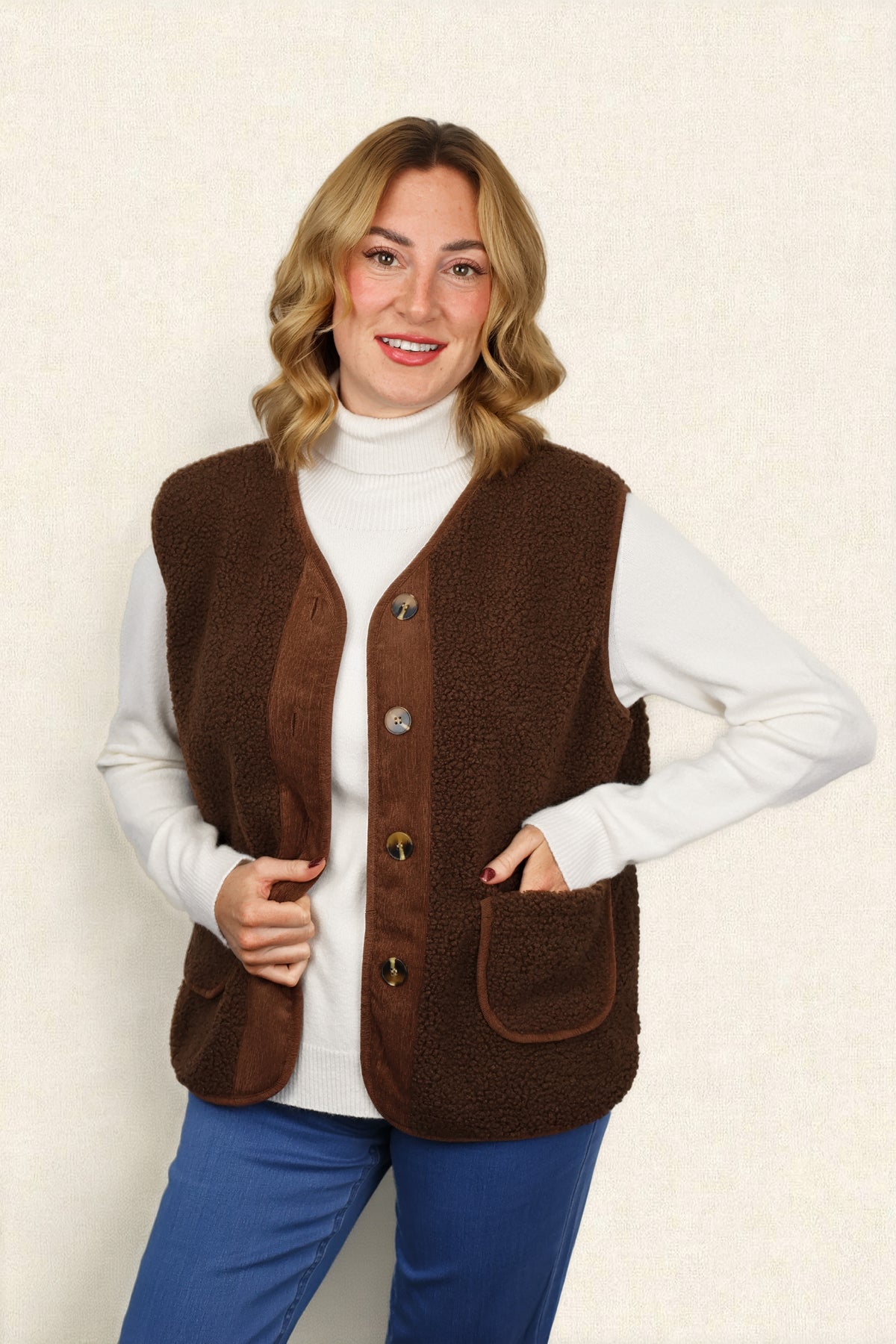 TEDDY BORG FLEECE GILET