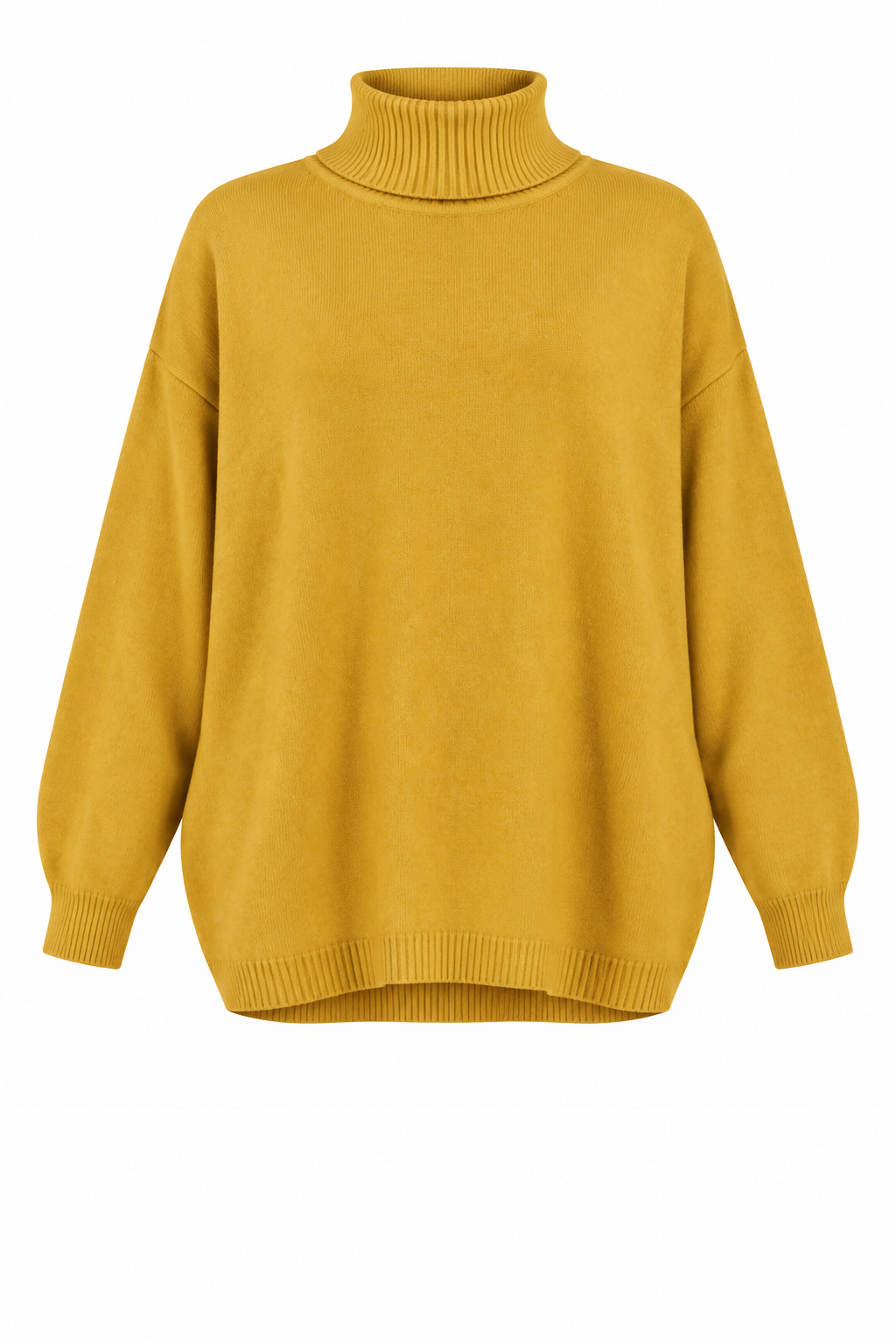 ZENA RIBBED POLO NECK SUPERSOFT KNIT