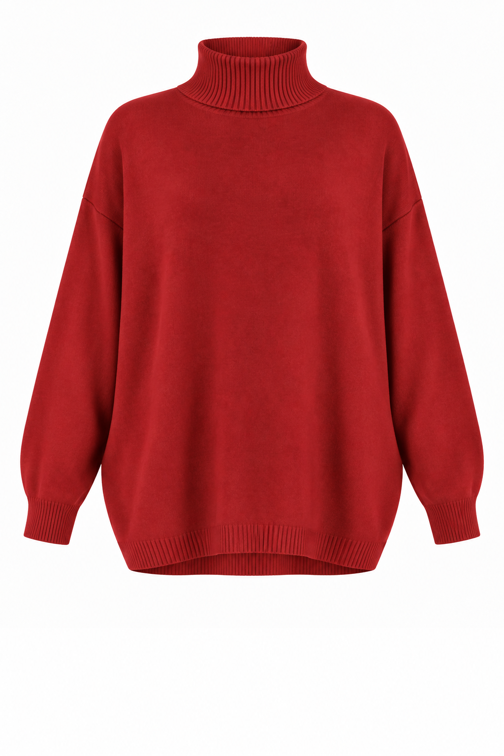 ZENA RIBBED POLO NECK SUPERSOFT KNIT