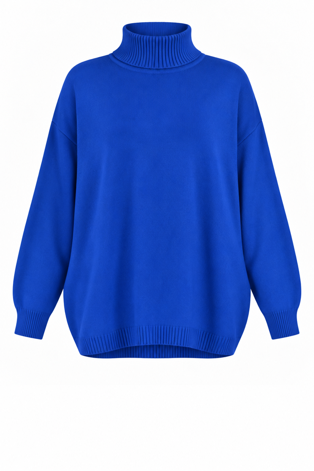 ZENA RIBBED POLO NECK SUPERSOFT KNIT