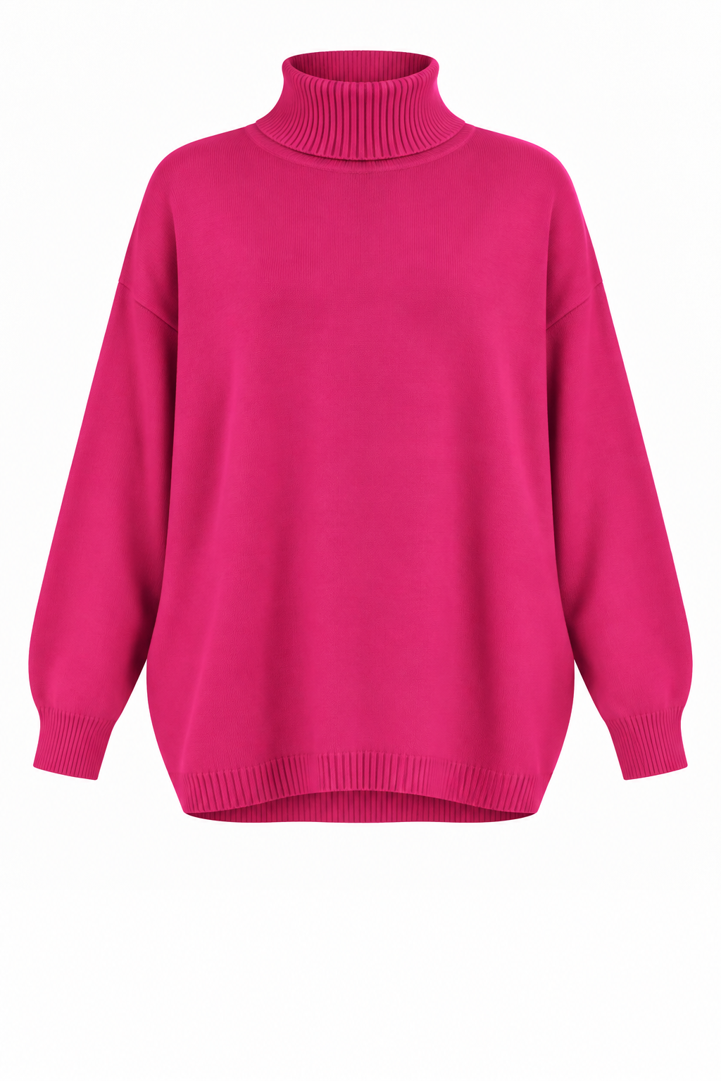 ZENA RIBBED POLO NECK SUPERSOFT KNIT