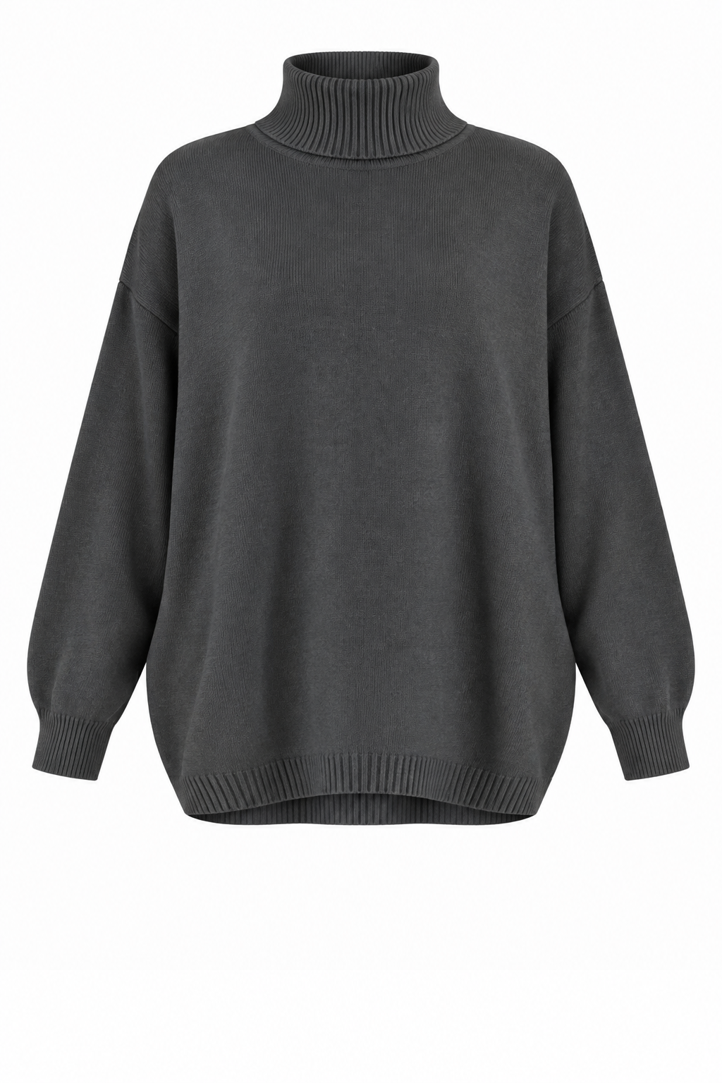ZENA RIBBED POLO NECK SUPERSOFT KNIT