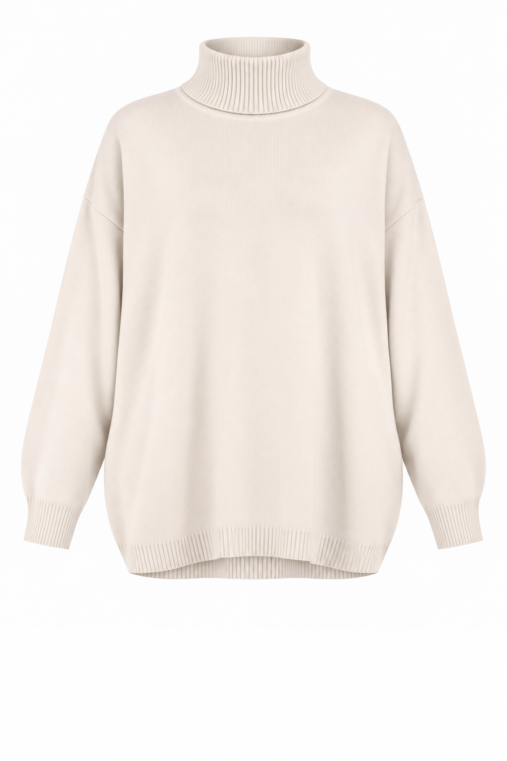 ZENA RIBBED POLO NECK SUPERSOFT KNIT