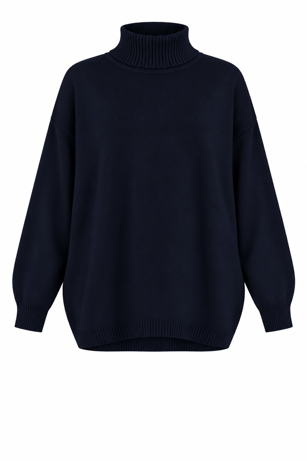 ZENA RIBBED POLO NECK SUPERSOFT KNIT