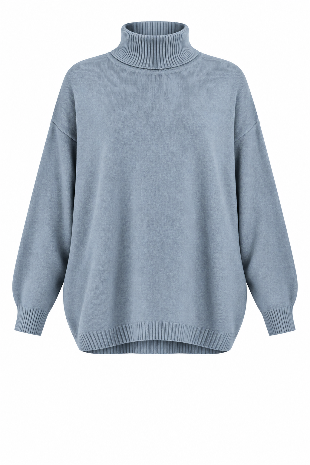 ZENA RIBBED POLO NECK SUPERSOFT KNIT