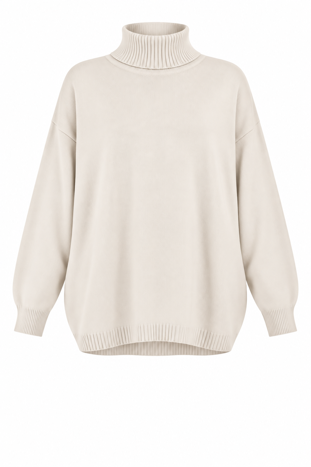 ZENA RIBBED POLO NECK SUPERSOFT KNIT